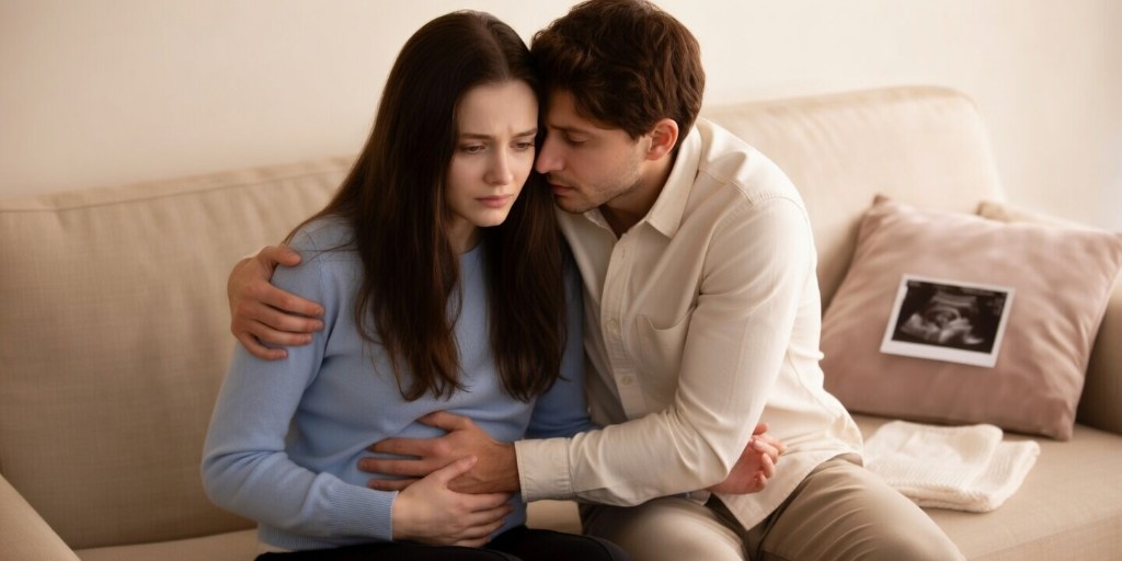 Coppia che affronta una perdita di gravidanza - aborti ricorrenti e poliabortività